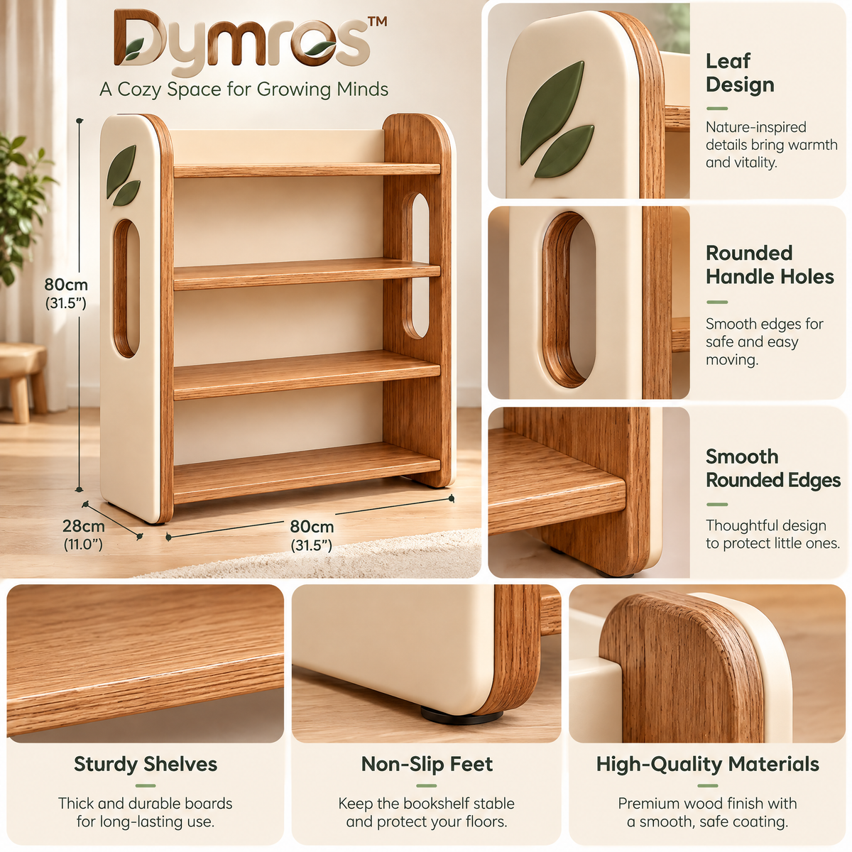 Dymros Three-Tier Wooden Shelf Organizer — view 3