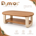 Dymros Oval Wooden Coffee Table — view 1