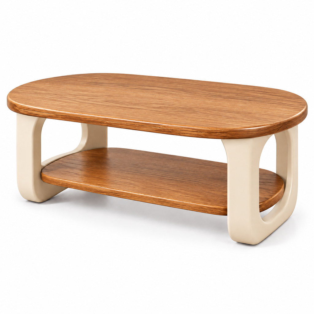 Dymros Oval Wooden Coffee Table — view 2