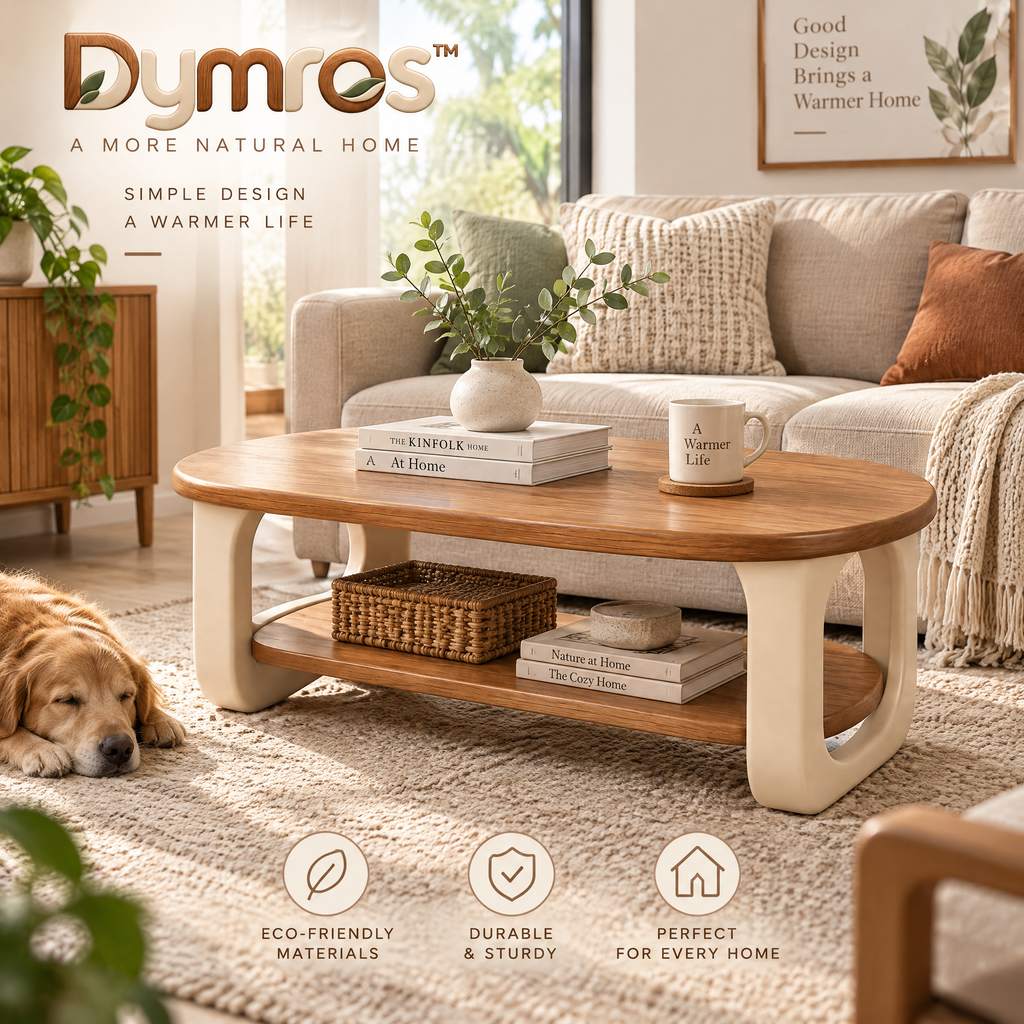 Dymros Oval Wooden Coffee Table — view 3