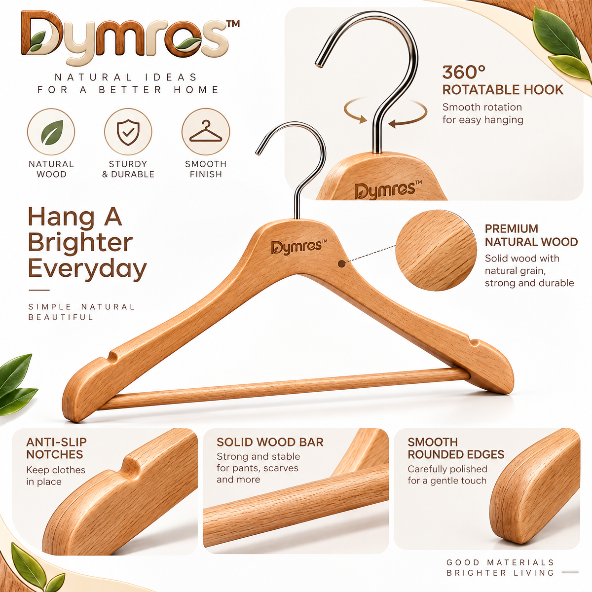 Dymros Wooden Clothes Hanger — view 3