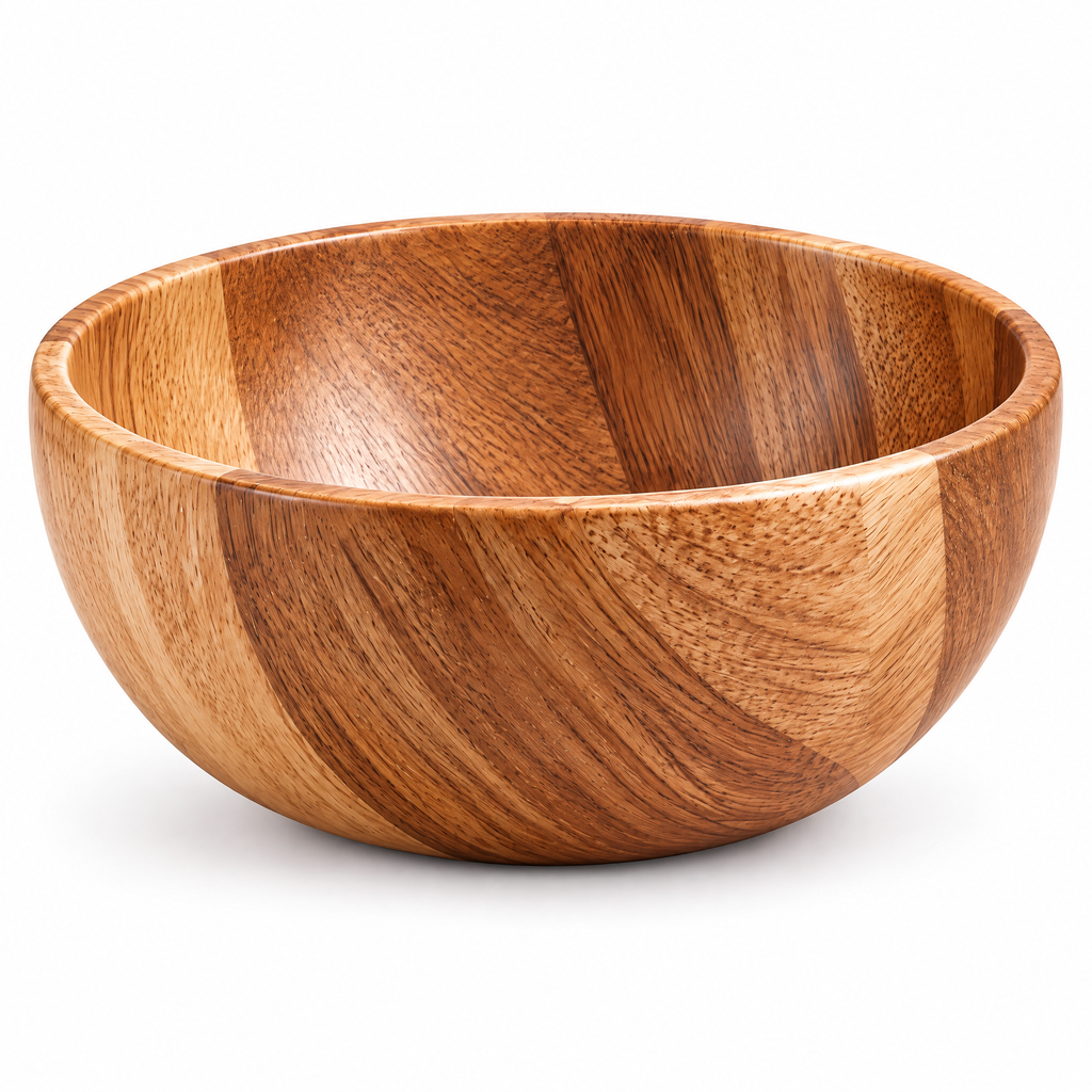 Dymros Natural Wooden Serving Bowl — view 3