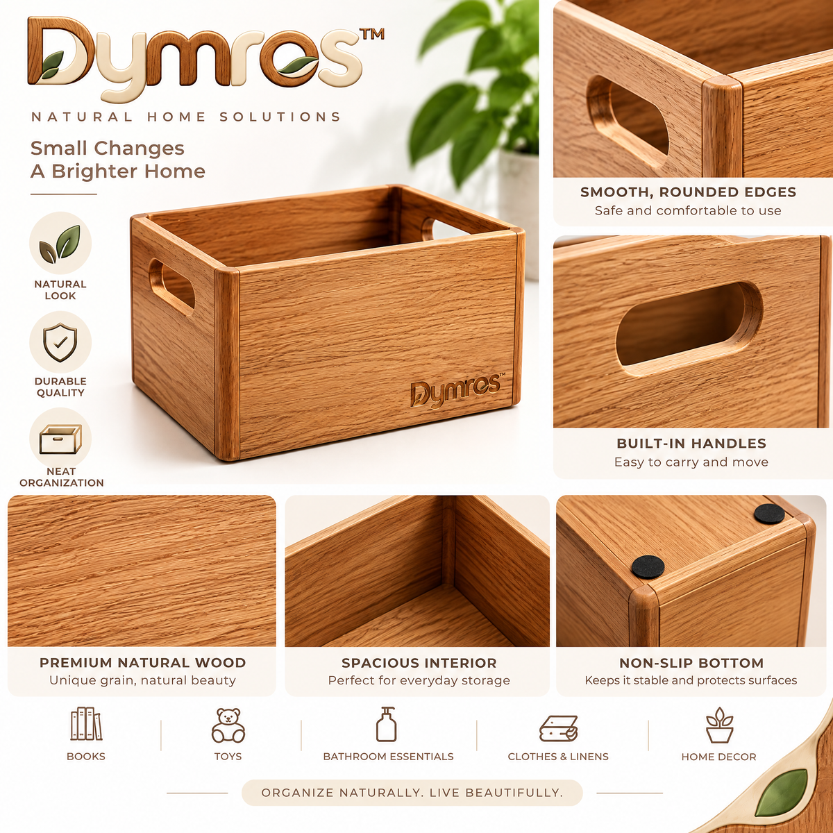 Dymros Wooden Storage Box — view 4