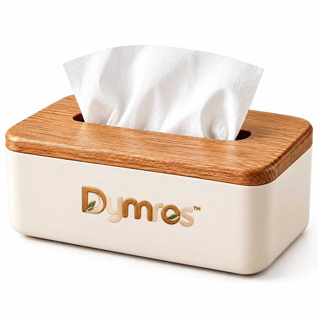 Dymros Wood-Lid Tissue Box — view 4