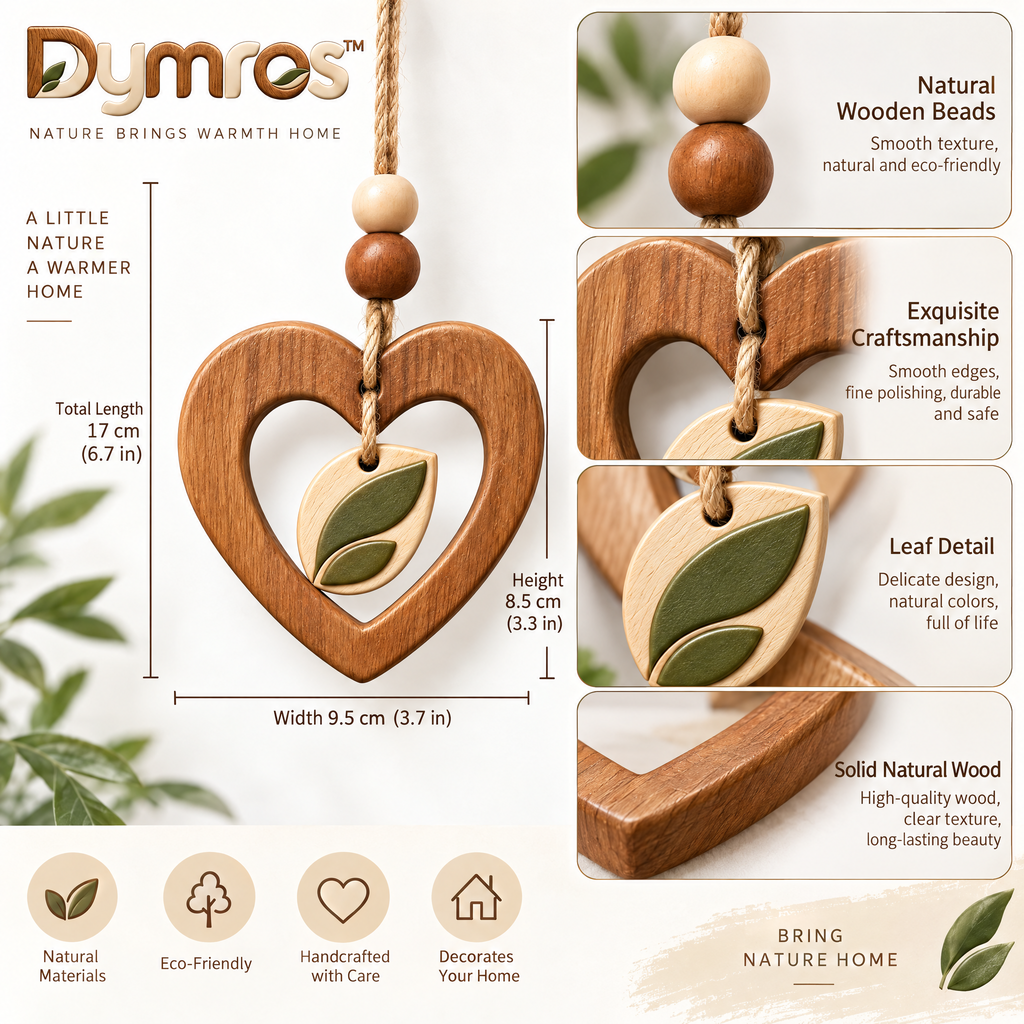 Dymros Wooden Heart Hanging Ornament — view 3