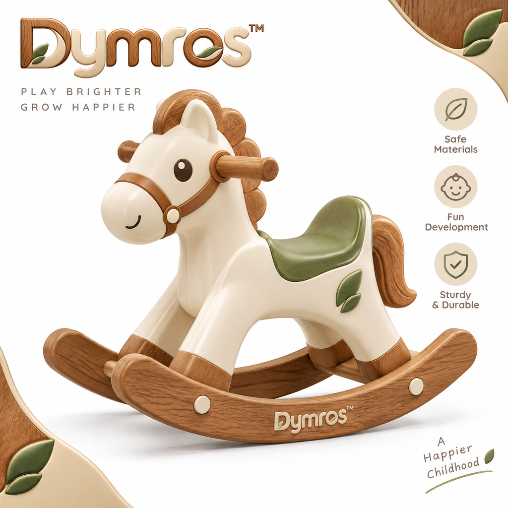 Dymros Wooden Rocking Horse Toy — view 1
