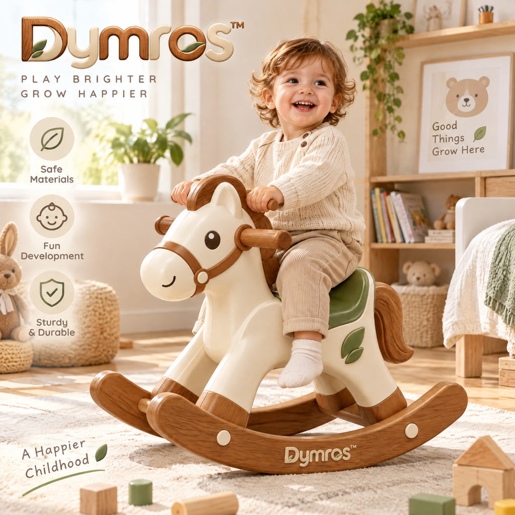 Dymros Wooden Rocking Horse Toy — view 4